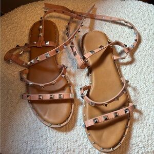 Studded Tan Sandals